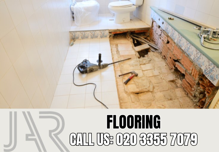 Bathroom Flooring Installation by Kensalgreen Bathroom Fitters