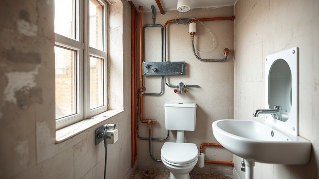 Bathroom Plumbing and Electrics in Kensal Green